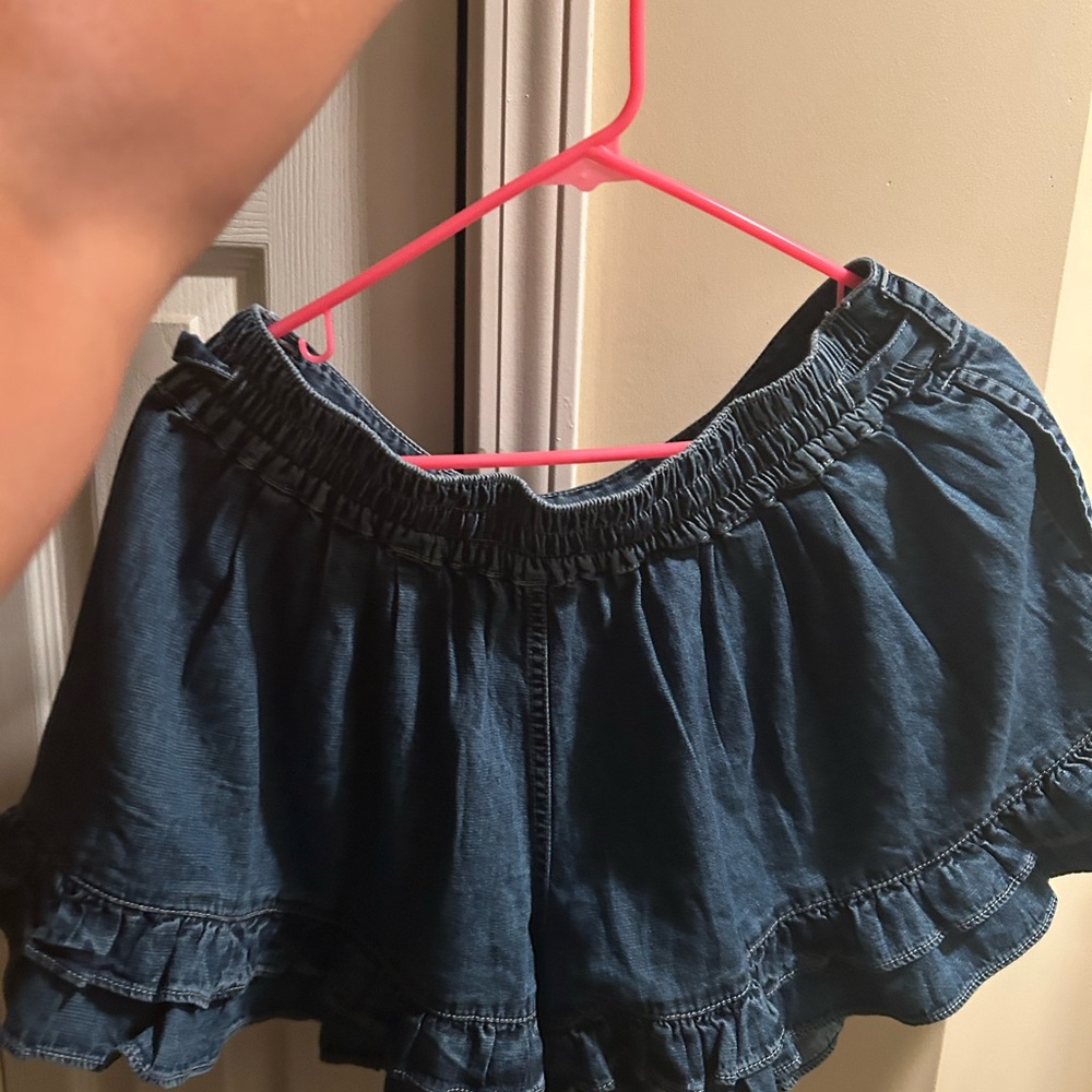 We The Free Blue Flare Skirt